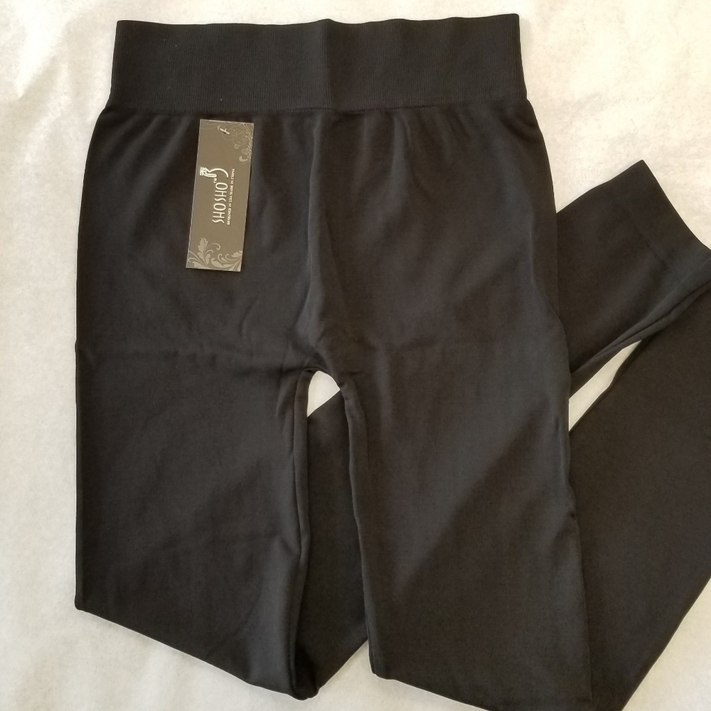 Black seamless leggings one size